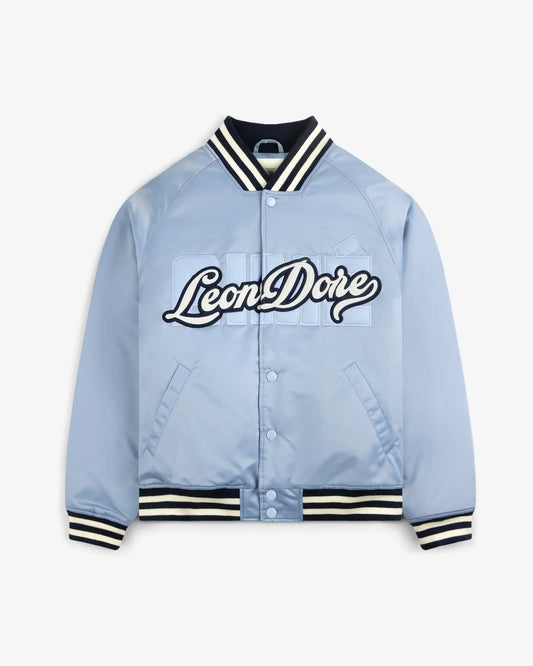 Overlay Logo Satin Varsity Jacket